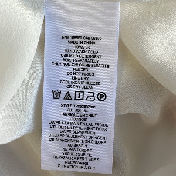 Joie Dainty Ruffle Sheer Silk Blouse - Picture 6 of 6